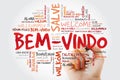 Bem-Vindo Welcome in Portuguese word cloud