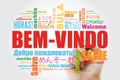 Bem-Vindo Welcome in Portuguese word cloud