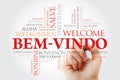 Bem-Vindo Welcome in Portuguese word cloud