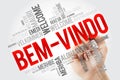 Bem-Vindo Welcome in Portuguese word cloud