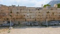 Bema at the Ancient Corinth, Greece, is where Apostle Paul preached his message Royalty Free Stock Photo