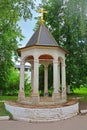 Bema of the temple of the Reverend John Climacus in Savvino-Storozhevsky man's monastery in Zvenigorod, Russia Royalty Free Stock Photo