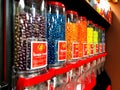 BEMIDJI, MN - 22 DEC 2019: A jelly beans dispenser with colorful candy