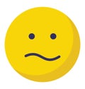 bemused face, emoticons Vector Isolated Icon which can easily modify or edit