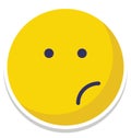 bemused face, emoticons Vector Isolated Icon which can easily modify or edit