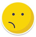 bemused face, emoticons Vector Isolated Icon which can easily modify or edit