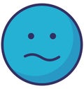 bemused face, emoticons Vector Isolated Icon which can easily modify or edit