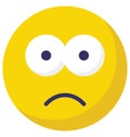bemused face, gaze emoticon Vector Isolated Icon which can easily modify or edit bemused face, gaze emoticon Vector Isolated Icon