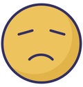 bemused face, nodding Vector Isolated Icon which can easily modify or edit