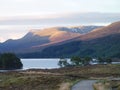 Ben Alder at dusk, viewed from across Loch Ossian, Scotland