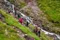 Hikers on Ben Nevis, in Scotland Royalty Free Stock Photo