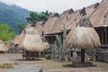 Bena a traditional village with grass huts of the Ngas people in Flores near Bajawa Royalty Free Stock Photo