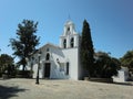 Benalmadena, Spain. July 24, 2013: Main facade of the Church of the municipality of Benalmadena.