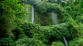 Benang Kelambu waterfall in a beautiful mountain rainforest in Lombok Island