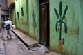 Street art and narro line of varanasi india
