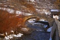Benasque bridge over Esera river in Huesca Spain Royalty Free Stock Photo