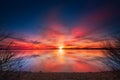 Benbrook Lake Sunset Royalty Free Stock Photo