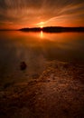 Benbrook Lake Winter Sunset