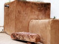 Bench and adobe block, Chimayo