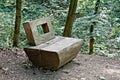 Bench in the autumn city park Royalty Free Stock Photo