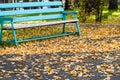 Bench in the autumnPark Royalty Free Stock Photo