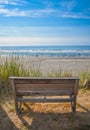 Bench on the Beach Royalty Free Stock Photo