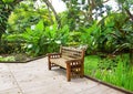 Bench in a beautiful park Royalty Free Stock Photo