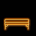 bench bedroom neon glow icon illustration