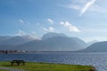 Bench with Ben Nevis in the background Royalty Free Stock Photo