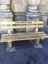 A bench in Cape Town during the apartheid period placed outside the Civil Annex of the High Court.