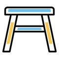 Basic RGB  Bench, chair Vector Icon which can easily modify or edit Royalty Free Stock Photo