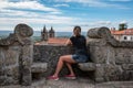 Bench do Palace Picadeiro in Alpedrinha, in Fundao, Portugal Royalty Free Stock Photo