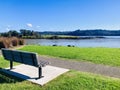 A bench facing with Pleasing view