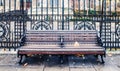 Bench and fence in London, United Kingdom