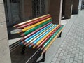 Bench in the form of an art object.