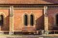 Bench in front of the Dom church in Gustrow