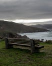 Bench in front if the sea Royalty Free Stock Photo