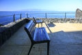 Bench in front of the sea Royalty Free Stock Photo