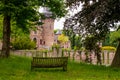 Bench in the gardens of De Haar Castle