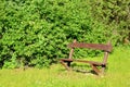 Bench in the green park Royalty Free Stock Photo