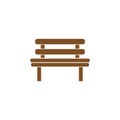 Bench Icon illustration design on white backround EPS 10