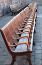 Bench in imperial palace in Forbidden City, Beijing Royalty Free Stock Photo