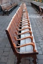 Bench in imperial palace in Forbidden City, Beijing Royalty Free Stock Photo