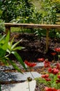 Bench Inside The Garden Royalty Free Stock Photo