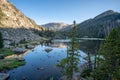 Bench Lake landscape from shore Royalty Free Stock Photo