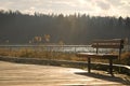 Bench on Lake Walkway