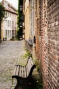 Bench in a lane in Ghent