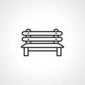 bench line icon. bench icon