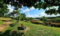 Bench in Macritchie Reservoir Park in Singapore Royalty Free Stock Photo