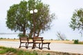 Bench at Maleme bech on Crete